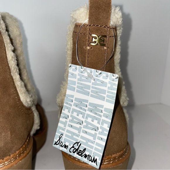 Sam Edelman Women's Reagan Wedge Booties Toffee Suede 7 M - Picture 9 of 11